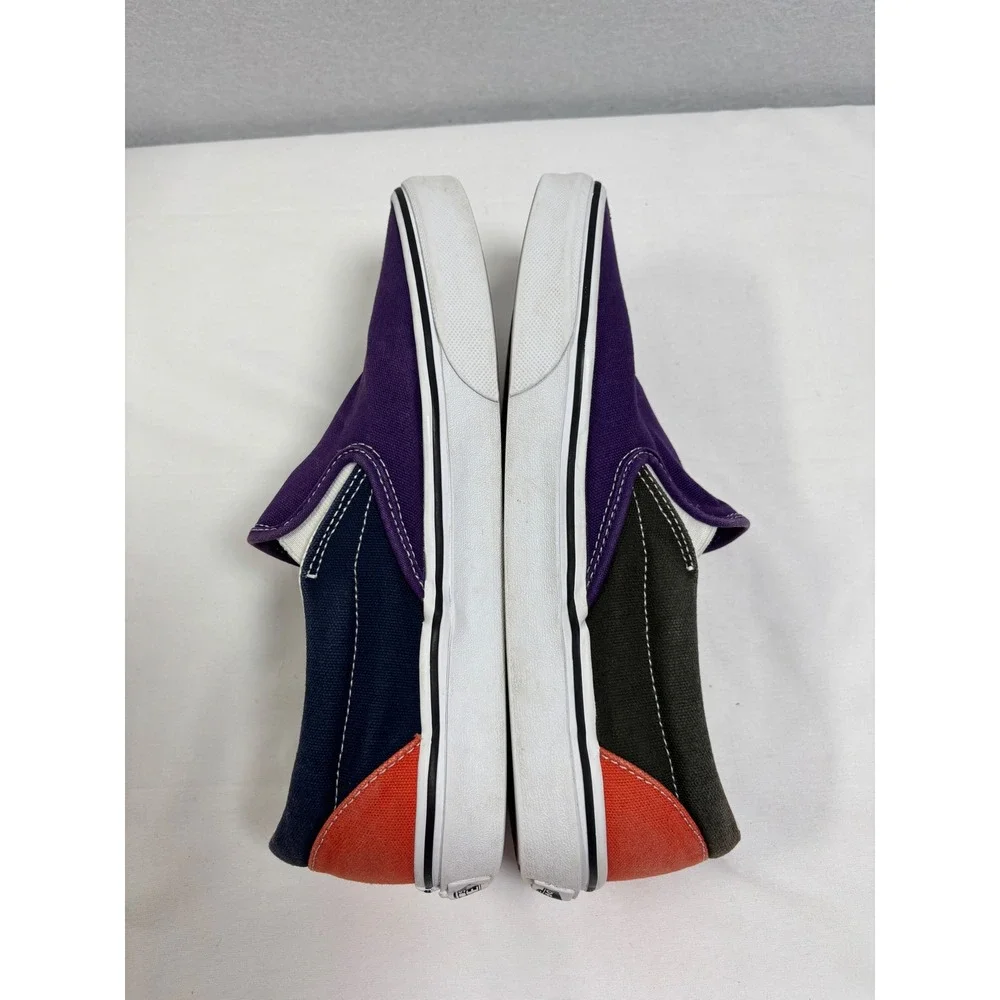 Vans Classic Slip On Colorblock Purple Navy Orange Men 8.5 Womens 10 VN0A38F7U5B
